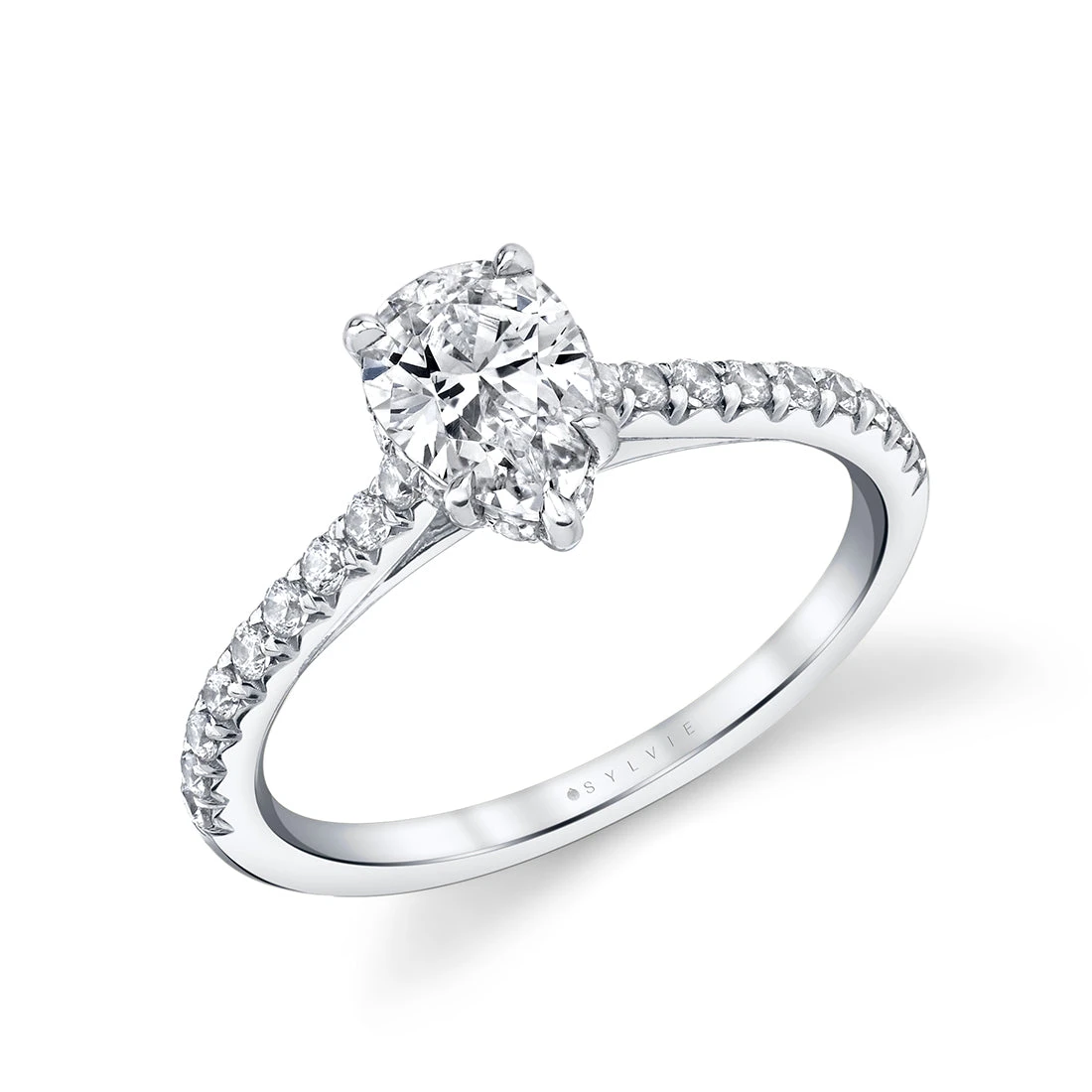 Sylvie Pear Classic Engagement Ring Setting 3 Sylvie Pear Classic Engagement Ring Setting