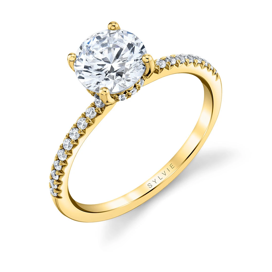 Sylvie Round Classic Engagement Ring Setting 4 Sylvie Round Classic Engagement Ring Setting - Image 2