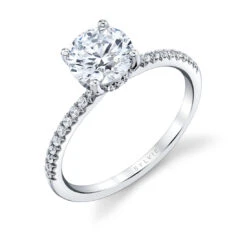 Sylvie Round Classic Engagement Ring Setting