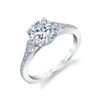 Sylvie Esmeralda Round Three Stone Engagement Ring Setting -DIAMOND JEWELRY SHOP S2504