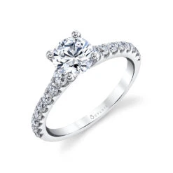 Sylvie Jordane Round Classic Engagement Ring Setting