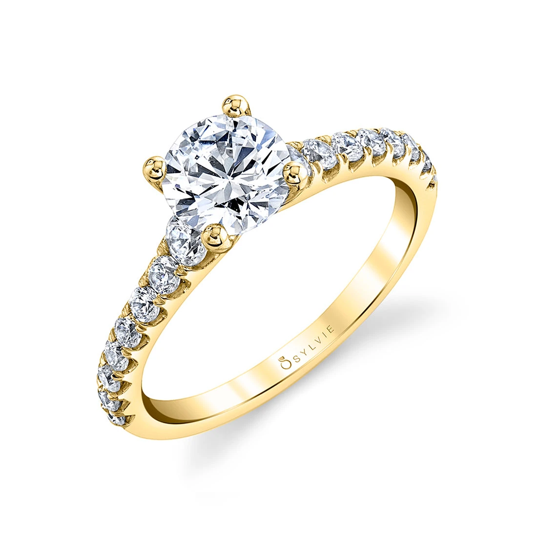 Sylvie Jordane Round Classic Engagement Ring Setting 4 Sylvie Jordane Round Classic Engagement Ring Setting - Image 2