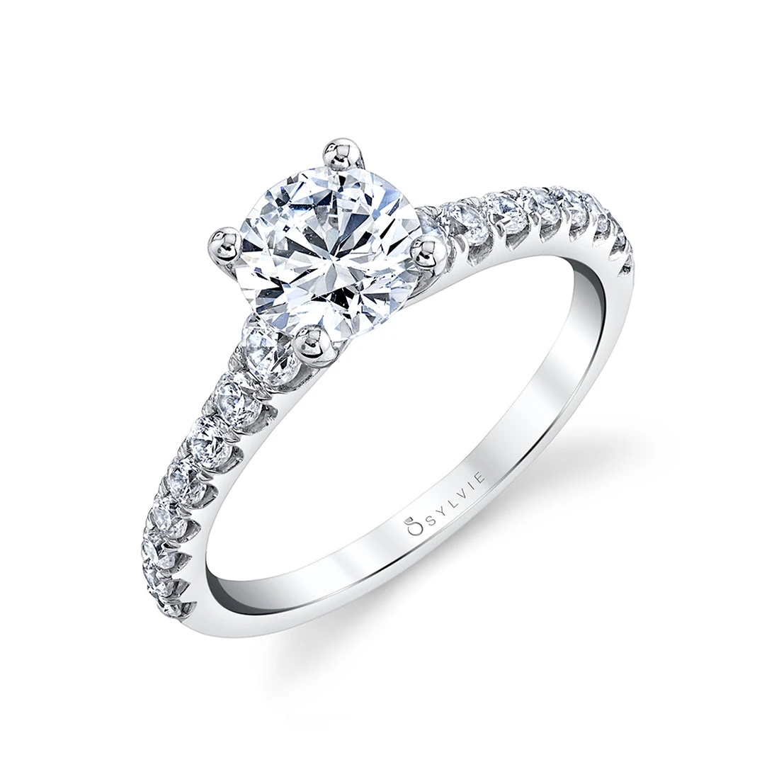Sylvie Jordane Round Classic Engagement Ring Setting 3 Sylvie Jordane Round Classic Engagement Ring Setting