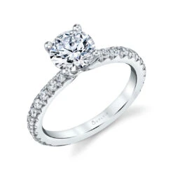 Sylvie Vanessa Round Classic Engagement Ring Setting