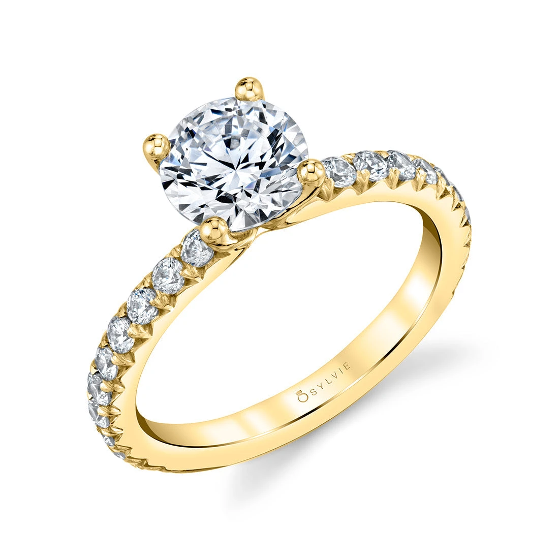 Sylvie Vanessa Round Classic ½ Way Engagement Ring Setting 4 Sylvie Vanessa Round Classic ½ Way Engagement Ring Setting - Image 2