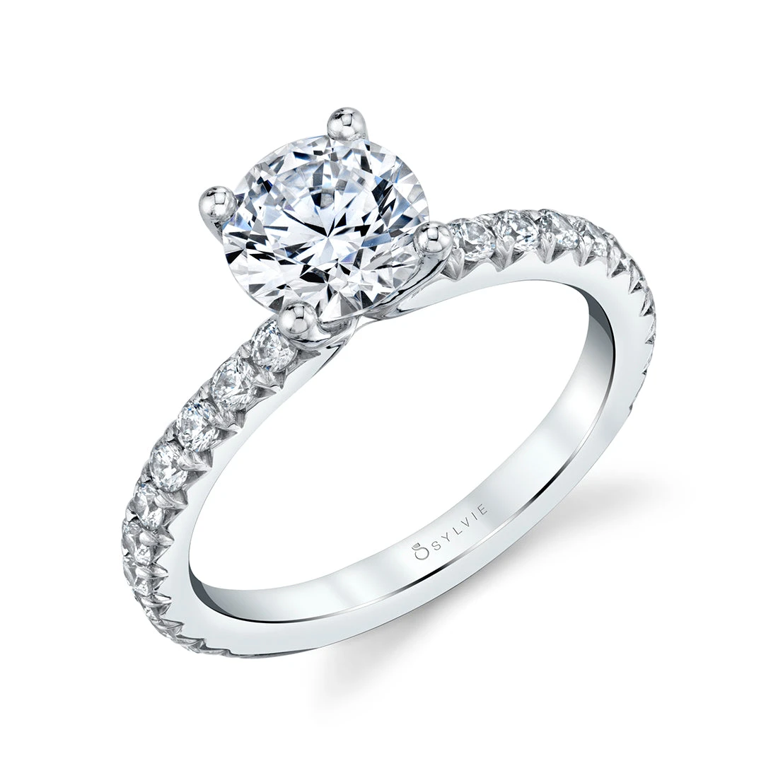 Sylvie Vanessa Round Classic Engagement Ring Setting 3 Sylvie Vanessa Round Classic Engagement Ring Setting