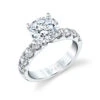 Sylvie Andrea Round Classic Wide Band Engagement Ring Setting -DIAMOND JEWELRY SHOP S2760