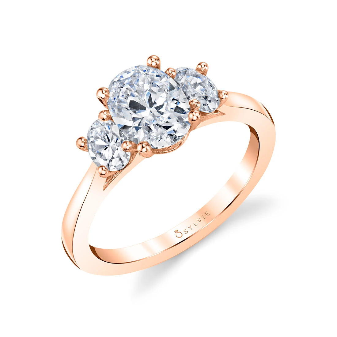 Sylvie Guinevere Oval Three Stone Engagement Ring Setting 5 Sylvie Guinevere Oval Three Stone Engagement Ring Setting - Image 3