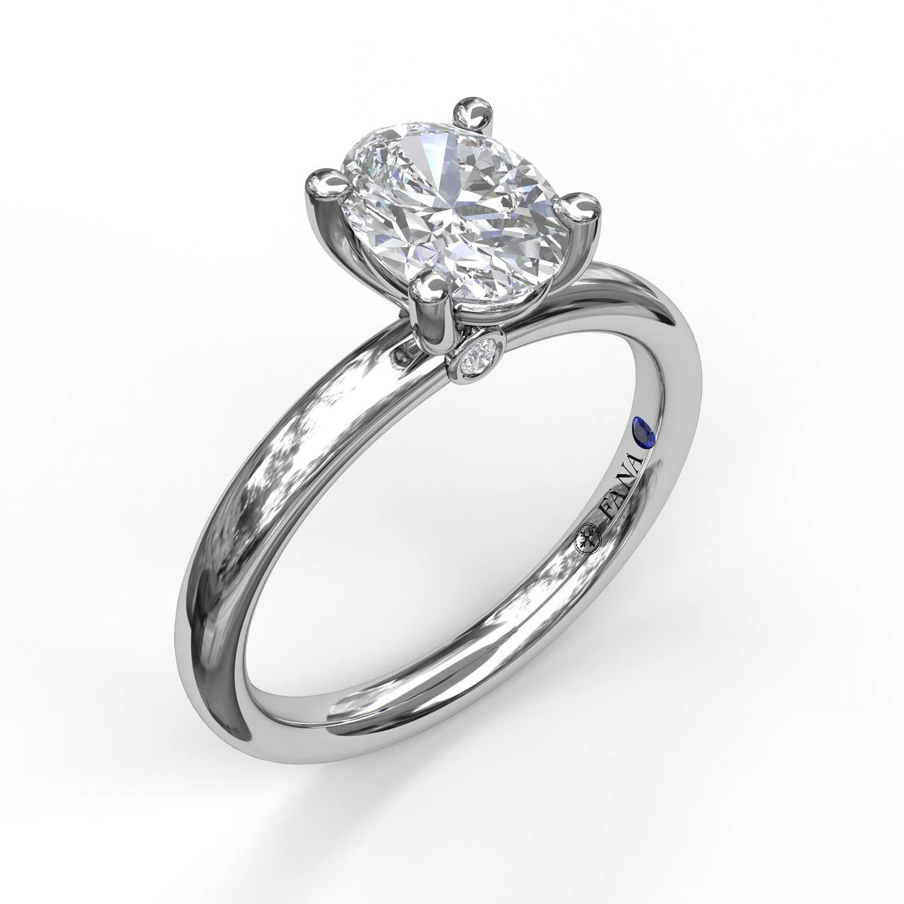 FANA Classic Oval Cut Solitaire Ring Setting 3 FANA Classic Oval Cut Solitaire Ring Setting