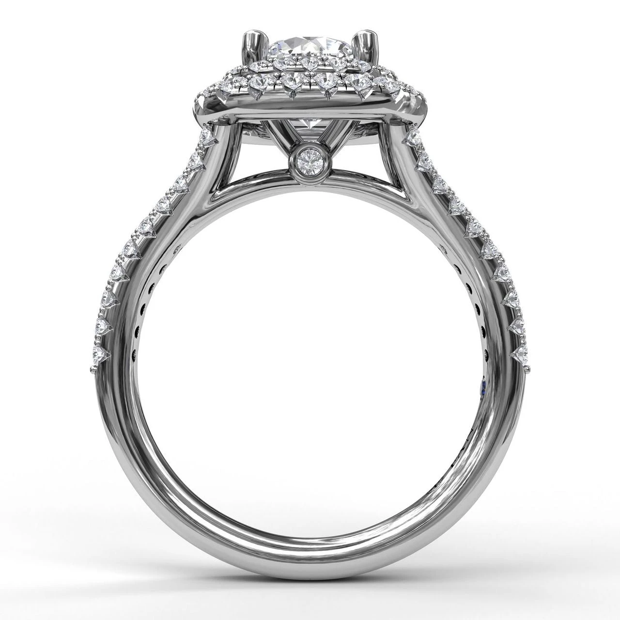 FANA Elegant Double Halo Engagement Ring Setting 4 FANA Elegant Double Halo Engagement Ring Setting - Image 2