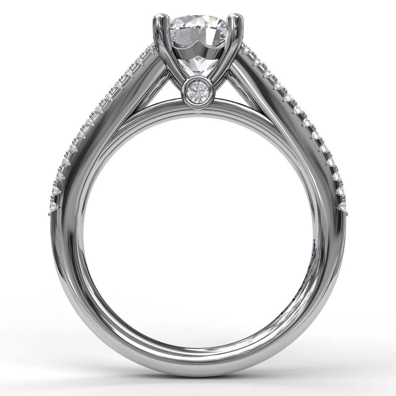 FANA Tapered Shared Prong Engagement Ring Setting 4 FANA Tapered Shared Prong Engagement Ring Setting - Image 2