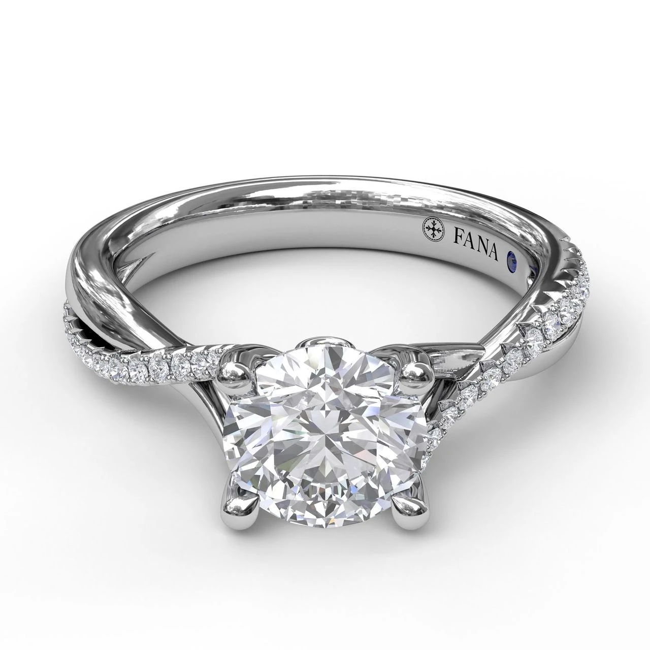 FANA Alternating Diamond Twist Engagement Ring Setting 5 FANA Alternating Diamond Twist Engagement Ring Setting - Image 3