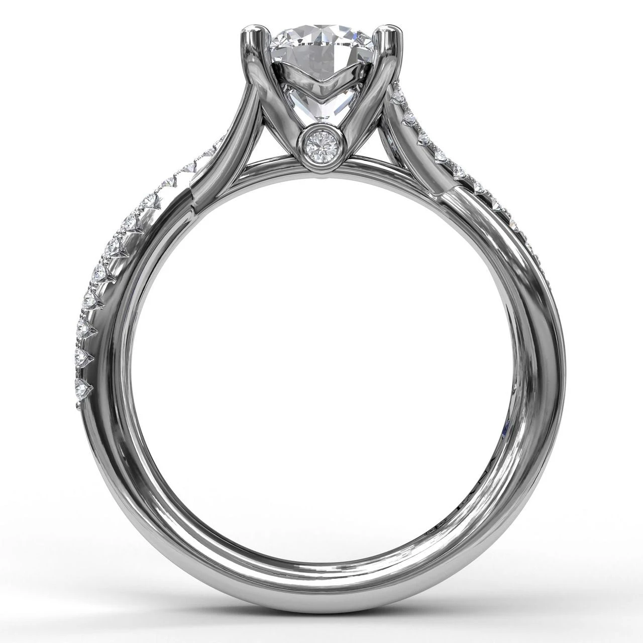 FANA Alternating Diamond Twist Engagement Ring Setting 4 FANA Alternating Diamond Twist Engagement Ring Setting - Image 2