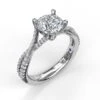 FANA Twist Diamond Engagement Ring Setting -DIAMOND JEWELRY SHOP S3479.Perspective.White