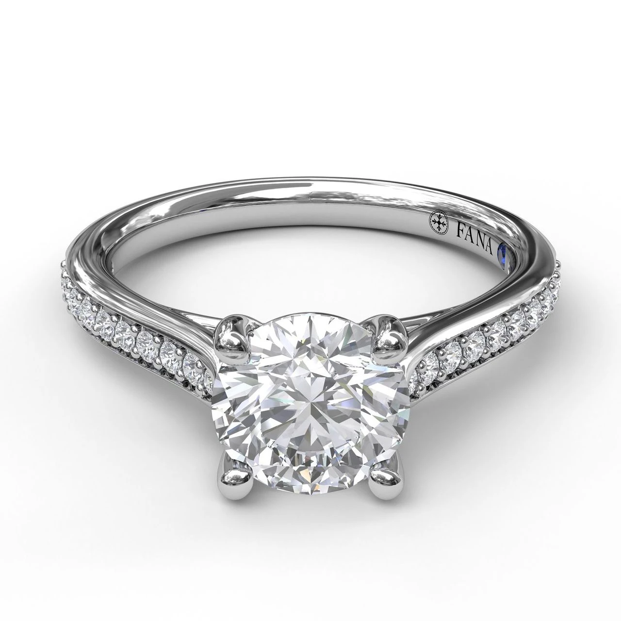 FANA Cathedral Single Row Pave Engagement Ring Setting 5 FANA Cathedral Single Row Pave Engagement Ring Setting - Image 3