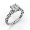 FANA Vintage Marquise Shaped Engagement Ring Setting 1 FANA Vintage Marquise Shaped Engagement Ring Setting -DIAMOND JEWELRY SHOP S3584.Perspective.White