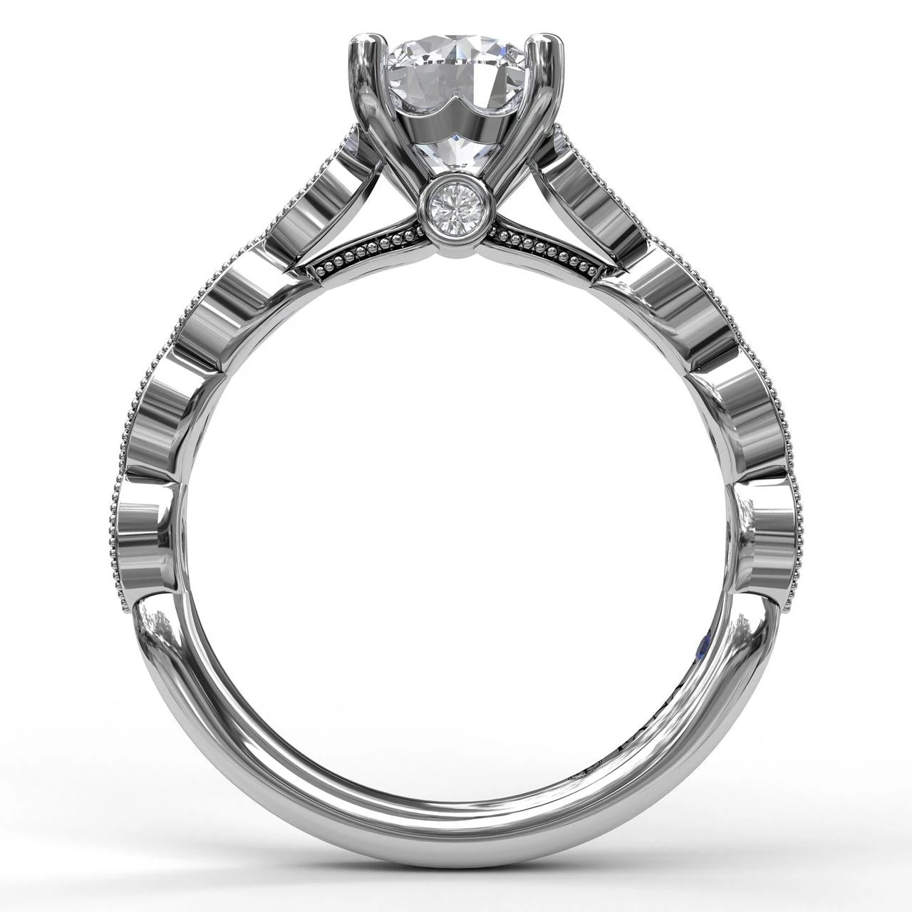 FANA Vintage Marquise Shaped Engagement Ring Setting 4 FANA Vintage Marquise Shaped Engagement Ring Setting - Image 2