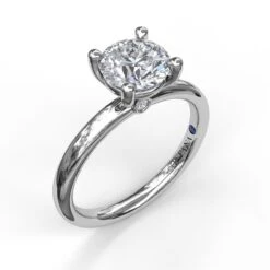 FANA Classic Round Cut Solitaire Engagement Ring Setting