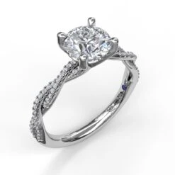FANA Petite Twist Diamond Engagement Ring Setting