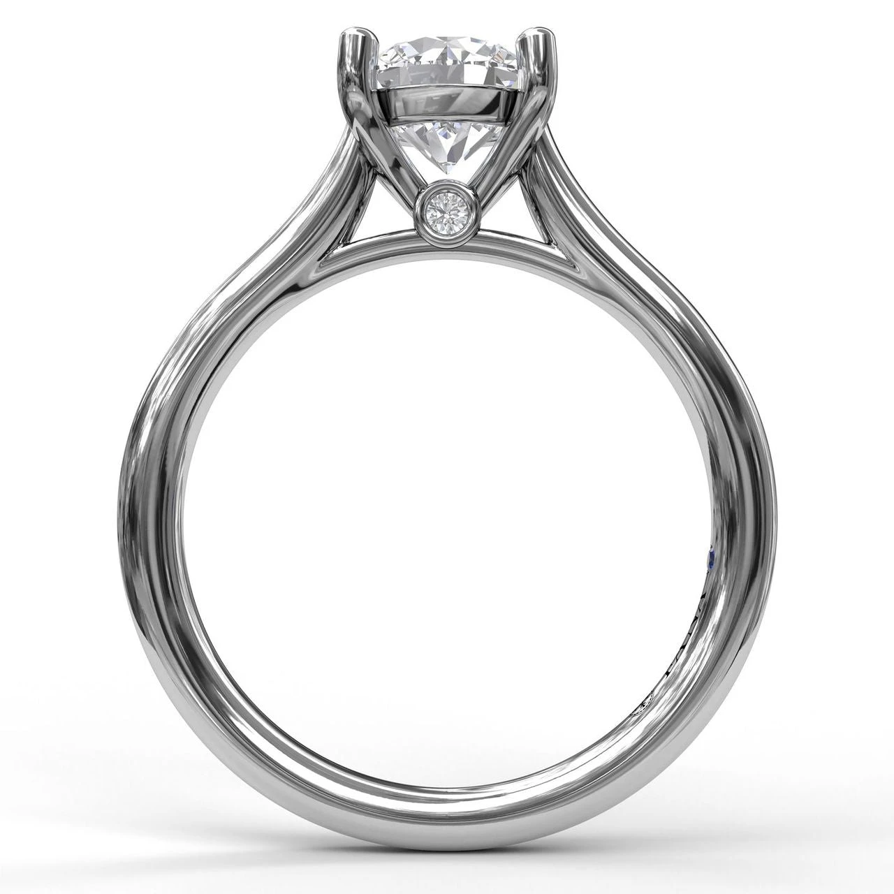 FANA Round Solitaire Engagement Ring Setting With Cathedral Band 4 FANA Round Solitaire Engagement Ring Setting With Cathedral Band - Image 2
