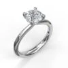 FANA Timeless Round Cut Solitaire Engagement Ring Setting -DIAMOND JEWELRY SHOP S3933.Perspective.White