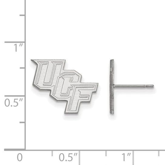 14k White Gold LogoArt University Of Central Florida U-C-F Small Post Earrings 4 14k White Gold LogoArt University Of Central Florida U-C-F Small Post Earrings - Image 2