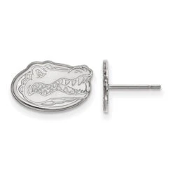 Sterling Silver Rhodium-plated LogoArt University Of Florida Gator Extra Small Post Earrings