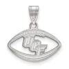 Sterling Silver Rhodium-plated LogoArt University Of Central Florida U-C-F Football Pendant 2 Sterling Silver Rhodium-plated LogoArt University Of Central Florida U-C-F Football Pendant -DIAMOND JEWELRY SHOP SS014UCF