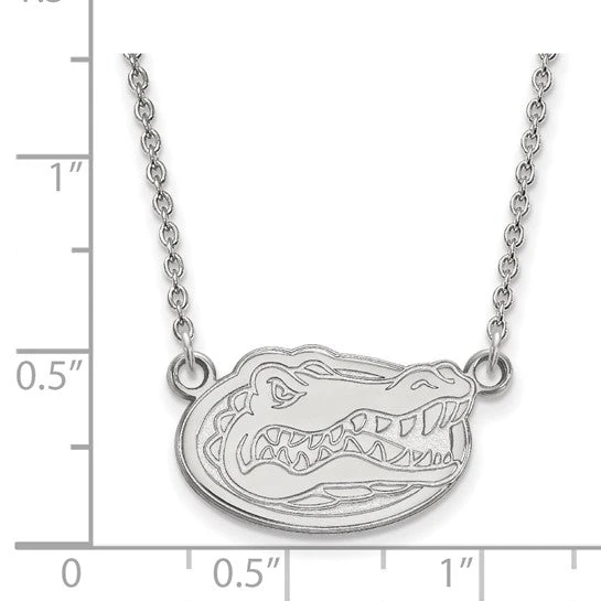 14k White Gold LogoArt University Of Florida Gator Small Pendant 18 Inch Necklace 4 14k White Gold LogoArt University Of Florida Gator Small Pendant 18 Inch Necklace - Image 2