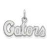 10k White Gold LogoArt University Of Florida Gators Script Extra Small Pendant -DIAMOND JEWELRY SHOP SS043UFL