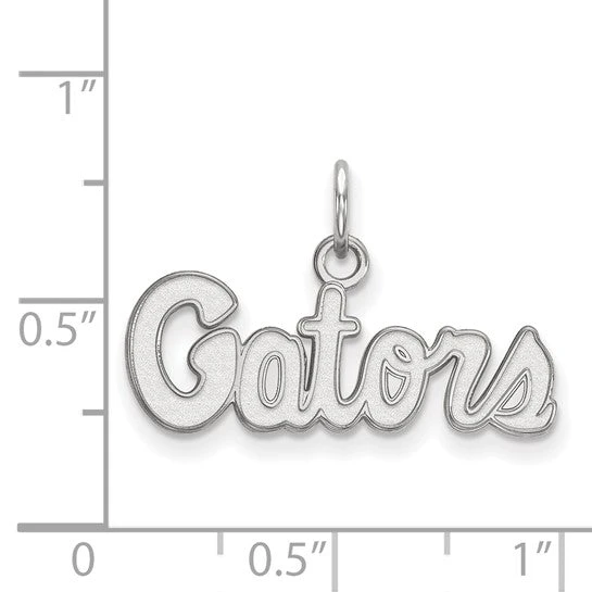 10k White Gold LogoArt University Of Florida Gators Script Extra Small Pendant 4 10k White Gold LogoArt University Of Florida Gators Script Extra Small Pendant - Image 2