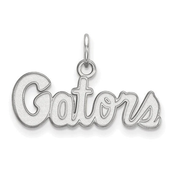 10k White Gold LogoArt University Of Florida Gators Script Extra Small Pendant 3 10k White Gold LogoArt University Of Florida Gators Script Extra Small Pendant