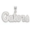 10k White Gold LogoArt University Of Florida Gators Script Medium Pendant -DIAMOND JEWELRY SHOP SS045UFL