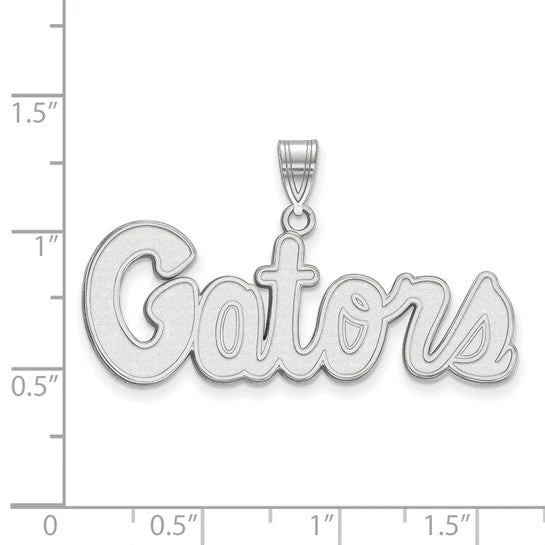14k White Gold LogoArt University Of Florida Gators Script Medium Pendant 4 14k White Gold LogoArt University Of Florida Gators Script Medium Pendant - Image 2