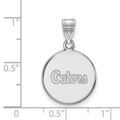 Sterling Silver Rhodium-plated LogoArt University Of Florida Gators Script Medium Disc Pendant 5 Sterling Silver Rhodium-plated LogoArt University Of Florida Gators Script Medium Disc Pendant -DIAMOND JEWELRY SHOP SS091UFL 8 0eb22664 5749 417b abdf f38442f46a80
