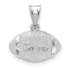 Sterling Silver Rhodium-plated LogoArt University Of Florida Gators Script Football Pendant 1 Sterling Silver Rhodium-plated LogoArt University Of Florida Gators Script Football Pendant -DIAMOND JEWELRY SHOP SS506UFL