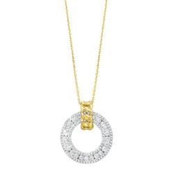 14K Diamond Pendant .75 Ctw