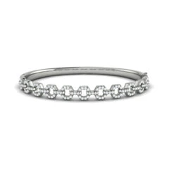 Vlora Serafina 14K Diamond Open Link Hinged Bangle (Diamond 1.07CTW) 14 Vlora Serafina 14K Diamond Open Link Hinged Bangle (Diamond 1.07CTW) -DIAMOND JEWELRY SHOP VBB60320WG A
