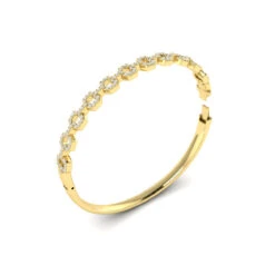 Vlora Serafina 14K Diamond Open Link Hinged Bangle (Diamond 1.07CTW) 18 Vlora Serafina 14K Diamond Open Link Hinged Bangle (Diamond 1.07CTW) -DIAMOND JEWELRY SHOP VBB60320YG B