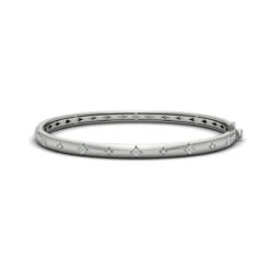 Vlora Estrella 14K Diamond Vlora Star Hinged Bangle (Diamond 0.13CTW) -DIAMOND JEWELRY SHOP VBB60354WG A