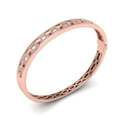 Vlora Adella 14K Reverse Channel Set Link With Diamonds Hinged Bangle (Diamond 0.61CTW) 13 Vlora Adella 14K Reverse Channel Set Link With Diamonds Hinged Bangle (Diamond 0.61CTW) -DIAMOND JEWELRY SHOP VBB60533RG