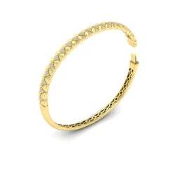 Vlora Estrella 14K Diamond Tufted Vlora Star Hinged Bangle (Diamond 0.47CTW) -DIAMOND JEWELRY SHOP VBB60571YG B