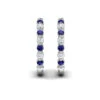 Vlora Adella 14K Gold Diamond And Blue Sapphire Twist Huggie Hoop Earrings (Diamond 0.36CTW, Blue Sapphire 0.52CTW ) 2 Vlora Adella 14K Gold Diamond And Blue Sapphire Twist Huggie Hoop Earrings (Diamond 0.36CTW, Blue Sapphire 0.52CTW ) -DIAMOND JEWELRY SHOP VER60011SWG A