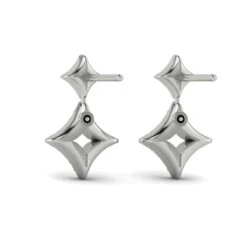 Vlora Estrella 14K Diamond Double Vlora Star Open Motif Drop Stud Earrings (0.26CTW) -DIAMOND JEWELRY SHOP VER60351WG B
