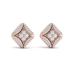 Vlora Estrella 14K Diamond Vlora Star With Channel Set Diamond Cluster Stud Earrings (0.7CTW) -DIAMOND JEWELRY SHOP VER60392RG