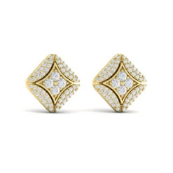 Vlora Estrella 14K Diamond Vlora Star With Channel Set Diamond Cluster Stud Earrings (0.7CTW) -DIAMOND JEWELRY SHOP VER60392YG