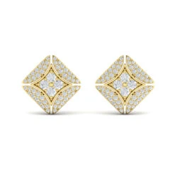 Vlora Estrella 14K Diamond Vlora Star With Channel Set Diamond Cluster Stud Earrings (0.7CTW) -DIAMOND JEWELRY SHOP VER60392YG A