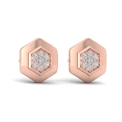 Vlora Serafina 14K Diamond Cluster Honeycomb Stud Earrings (0.18CTW) -DIAMOND JEWELRY SHOP VER60647RG