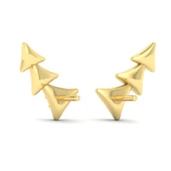 Vlora Miravel 14K Diamond And Multi Trinity Ear Climber (0.1CTW) -DIAMOND JEWELRY SHOP VER60766YG B