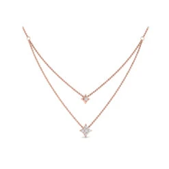 Vlora Estrella 14K Two Row Diamond Vlora Star Pendant Necklace (0.33CTW) 13 Vlora Estrella 14K Two Row Diamond Vlora Star Pendant Necklace (0.33CTW) -DIAMOND JEWELRY SHOP VN60230RG